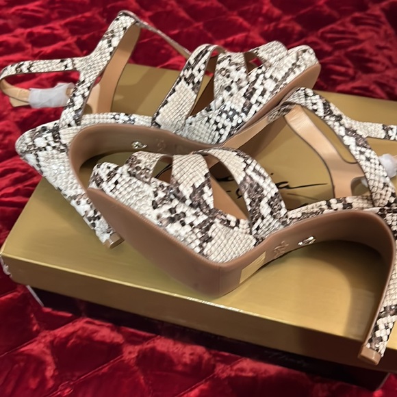 Thalia Sodi Verrda platform sling back Snake Skin pattern Sandals Sz 8M … - Picture 7 of 12